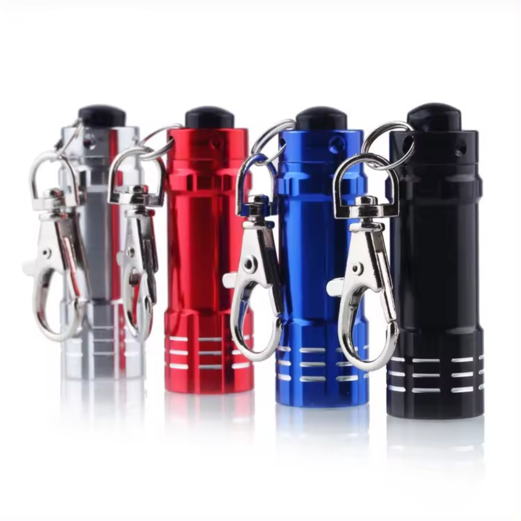 Mini Aluminum LED Flashlight with Lobster Clip 1