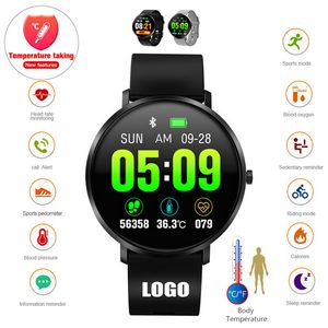 Round Fitness Tracker Bracelet With Temperature Monitoring 9