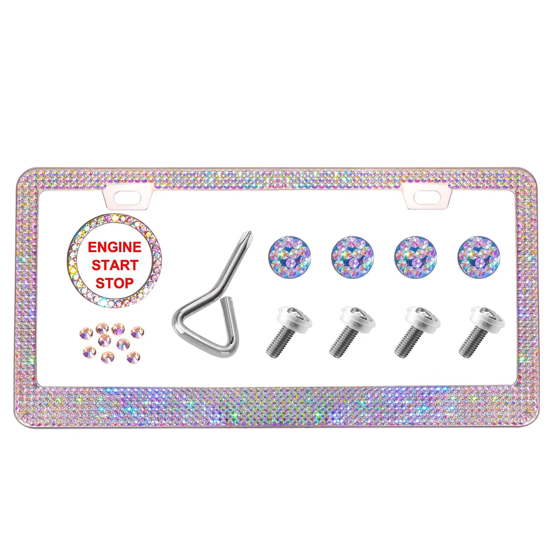 Crystal Diamond License Plate Frame 4