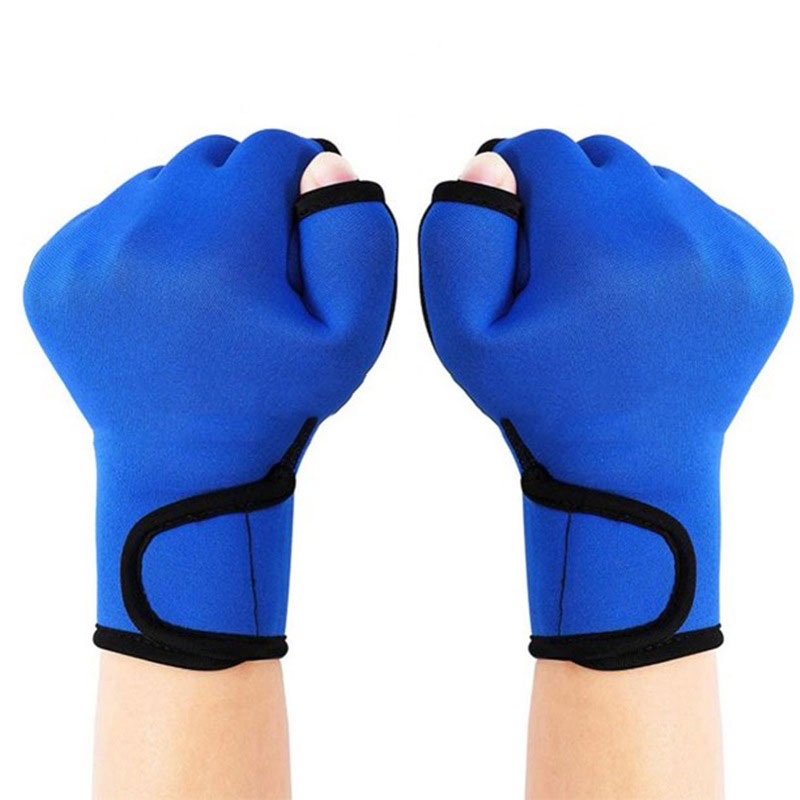 Children Webbed Neoprene Swimming Gloves--7.7"x6.9" 3