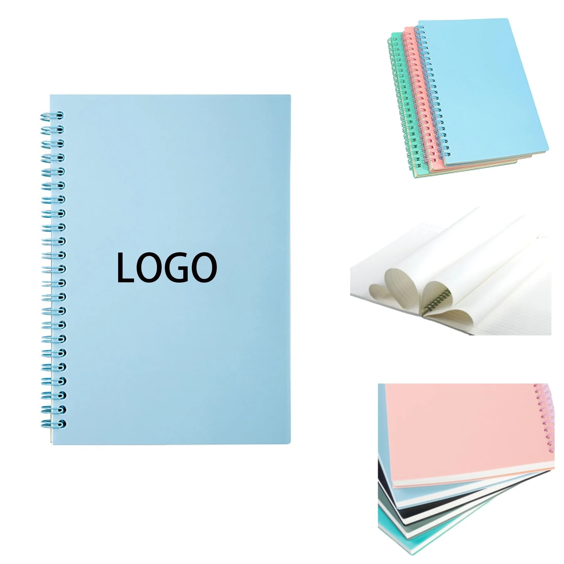A5 Thick Plastic Hardcover Spiral Notebook 4