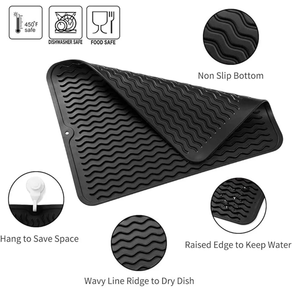 Silicone Dish Drying Mat for Multiple Usage 2