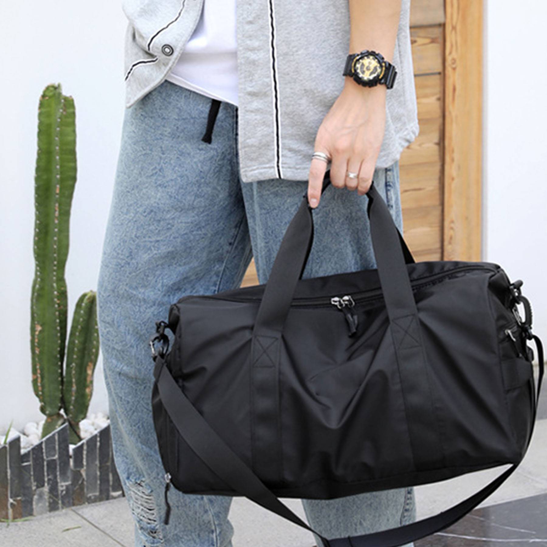 Oxford cloth travel crossbody duffel bag 7