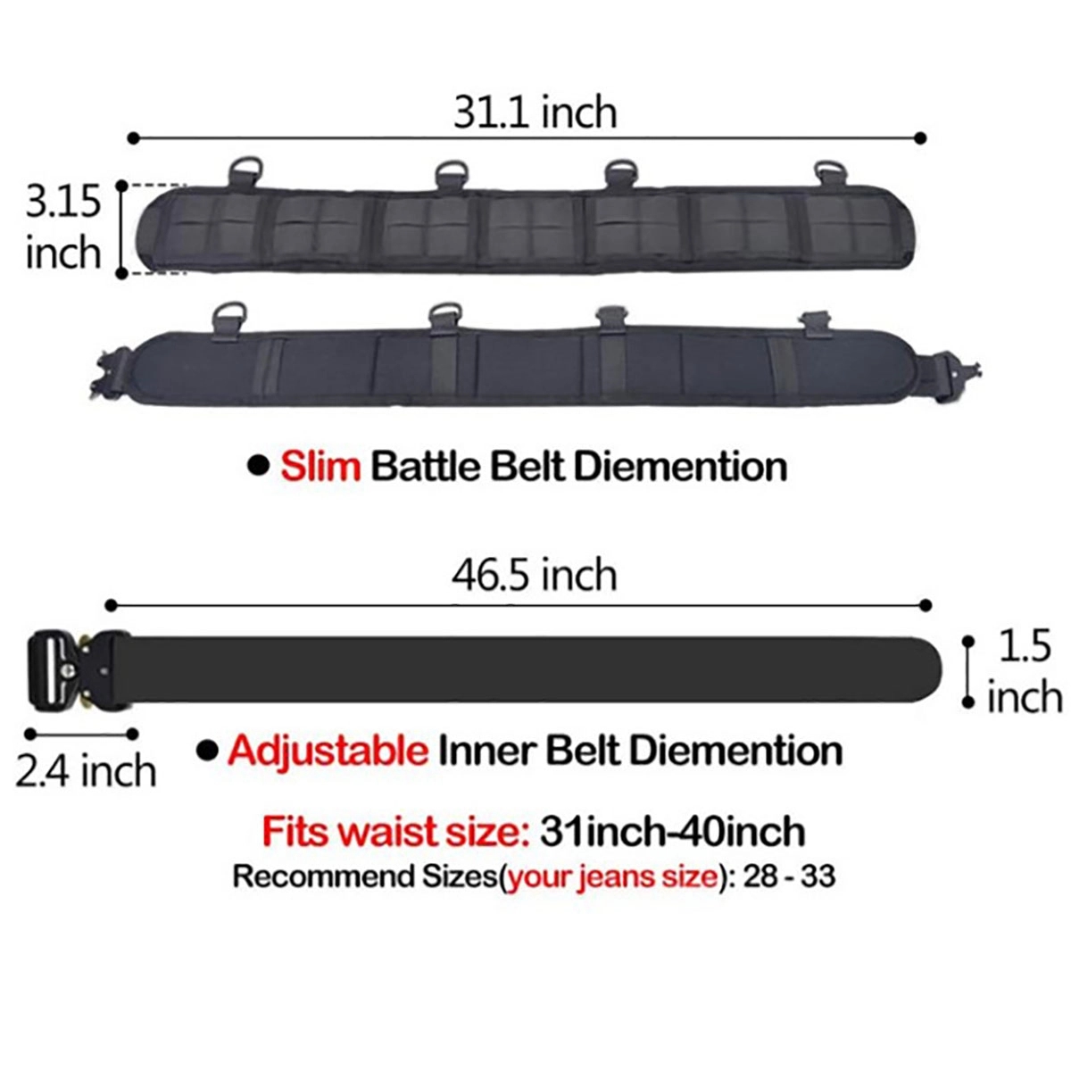 Tactical Outdoor Molle Battle Belt 3