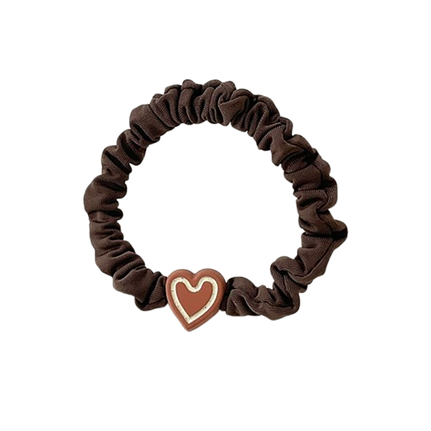 Women'S High Elastic Durable Heart Hair Tie 6
