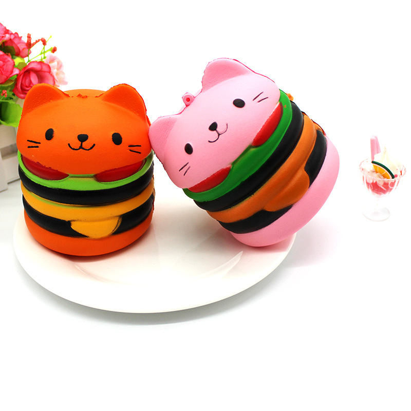 Squishy Hamburger Squeeze Toy Stress Reliever 8