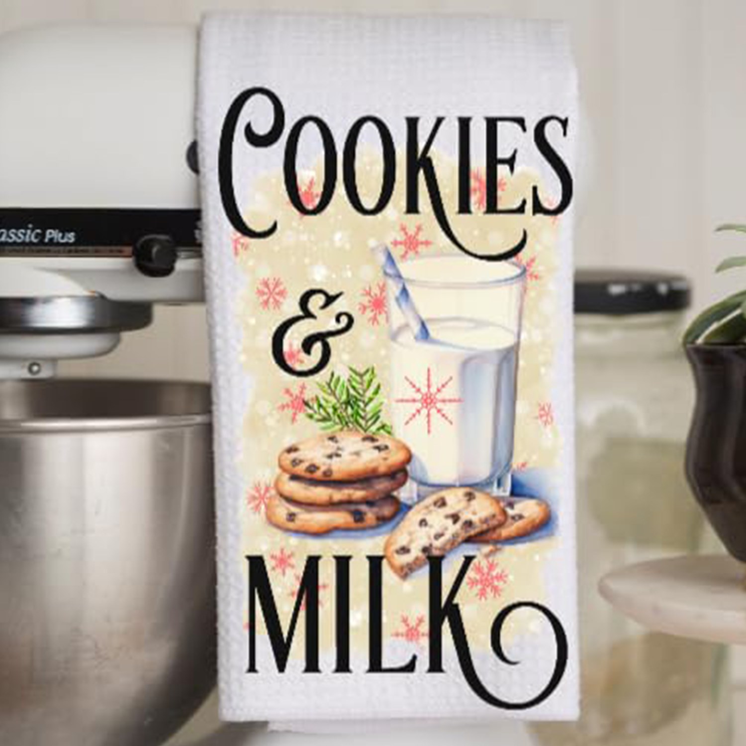 16" x 25" Sublimated Serged Edges Waffle Weave Towel 6