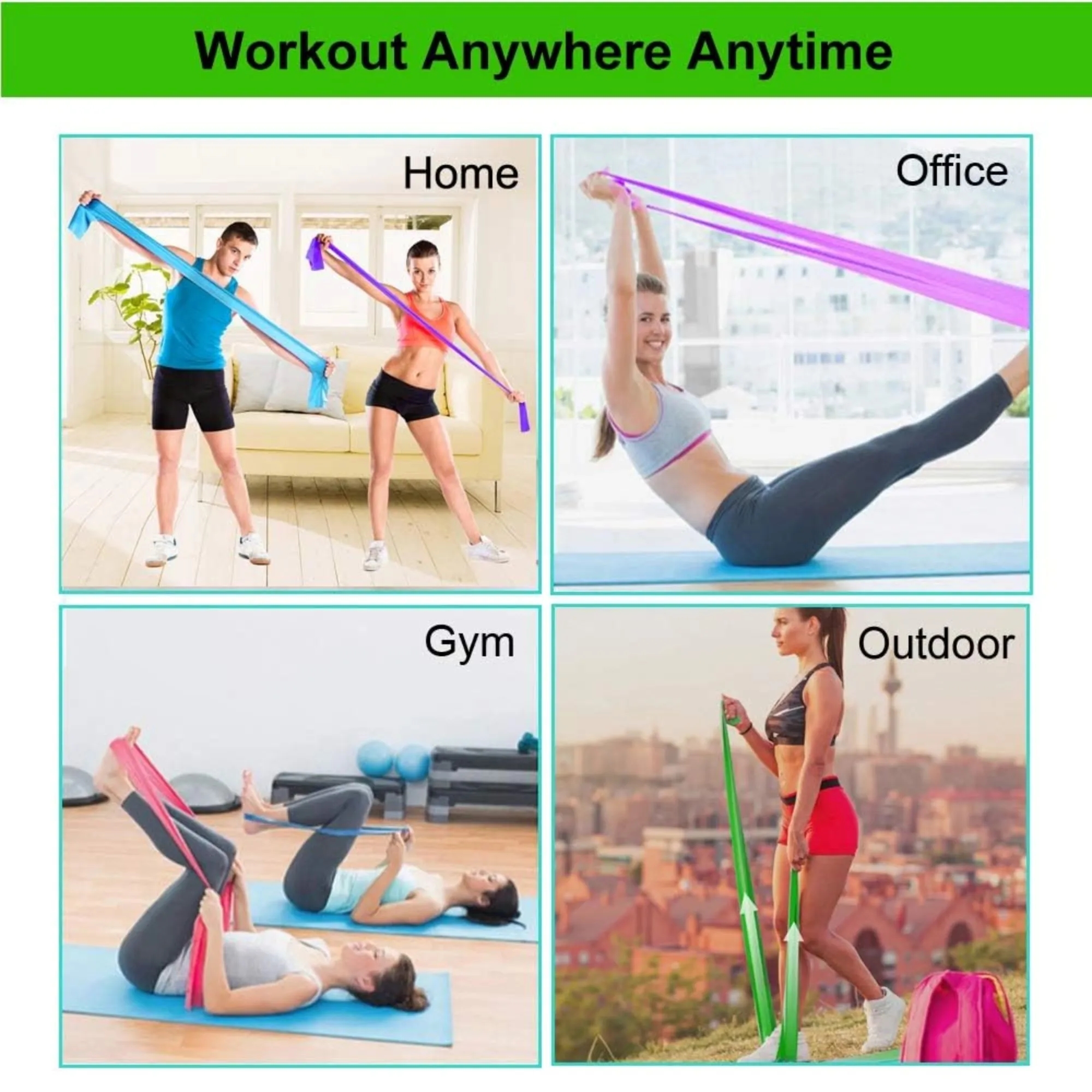 Yoga Stretch Resistance Fitness Stretch Band 4