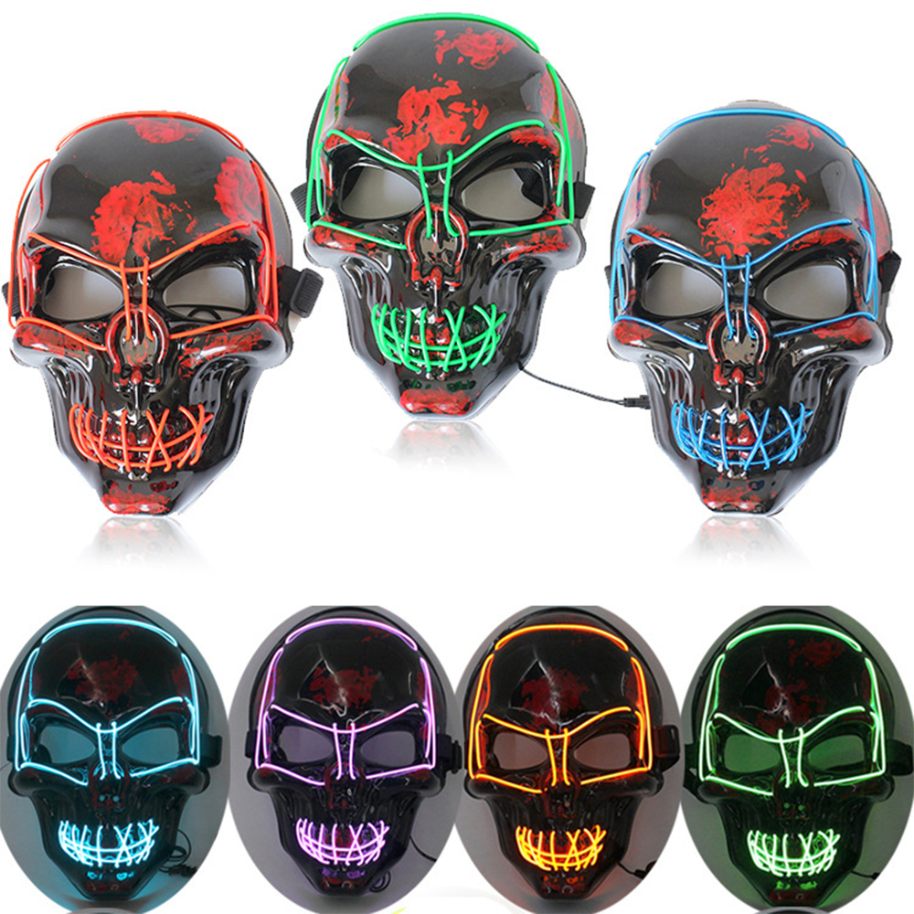 Halloween LED Skeleton Luminous Mask 7