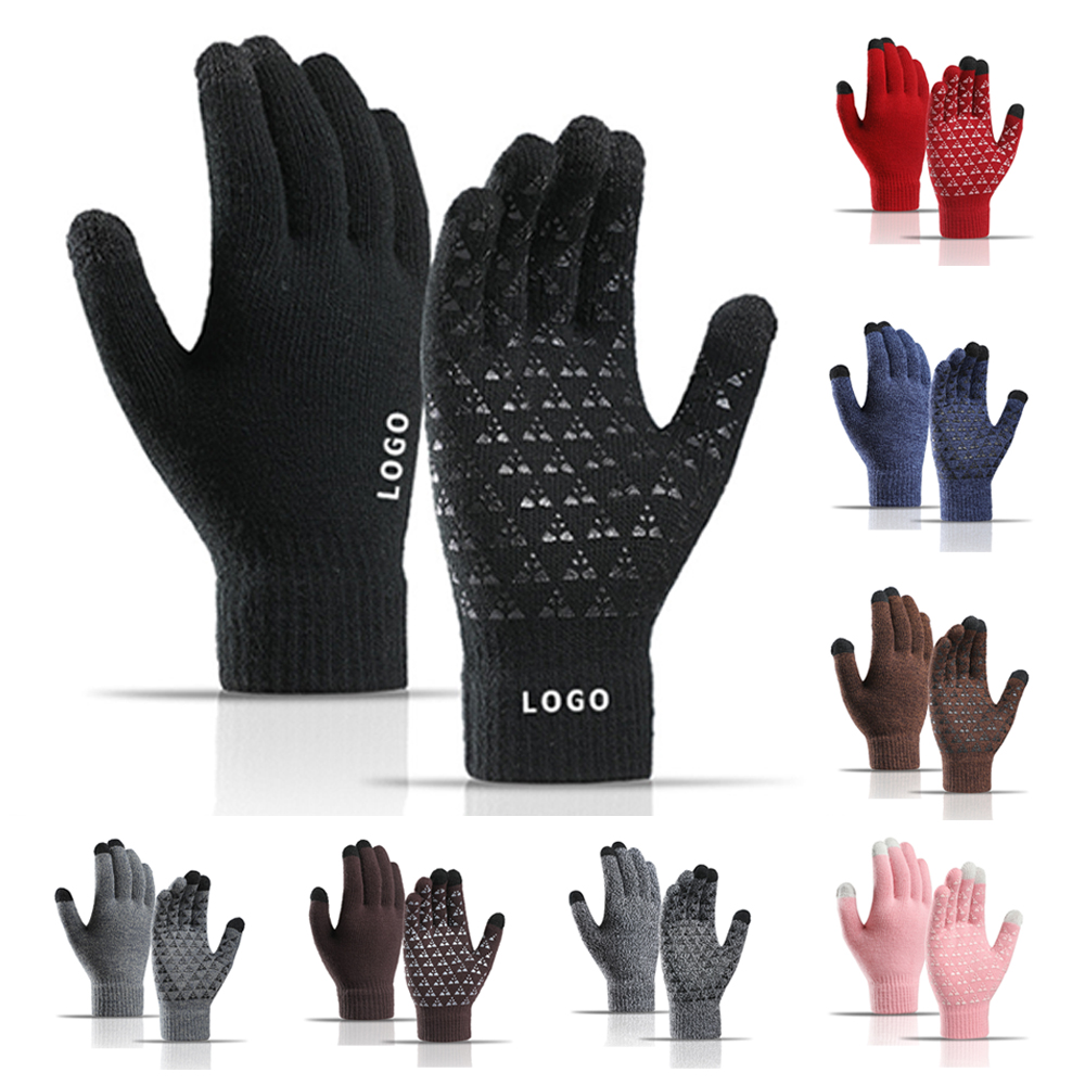 Thick Adult Warmth Gloves W/ 3 Finger Touch 3