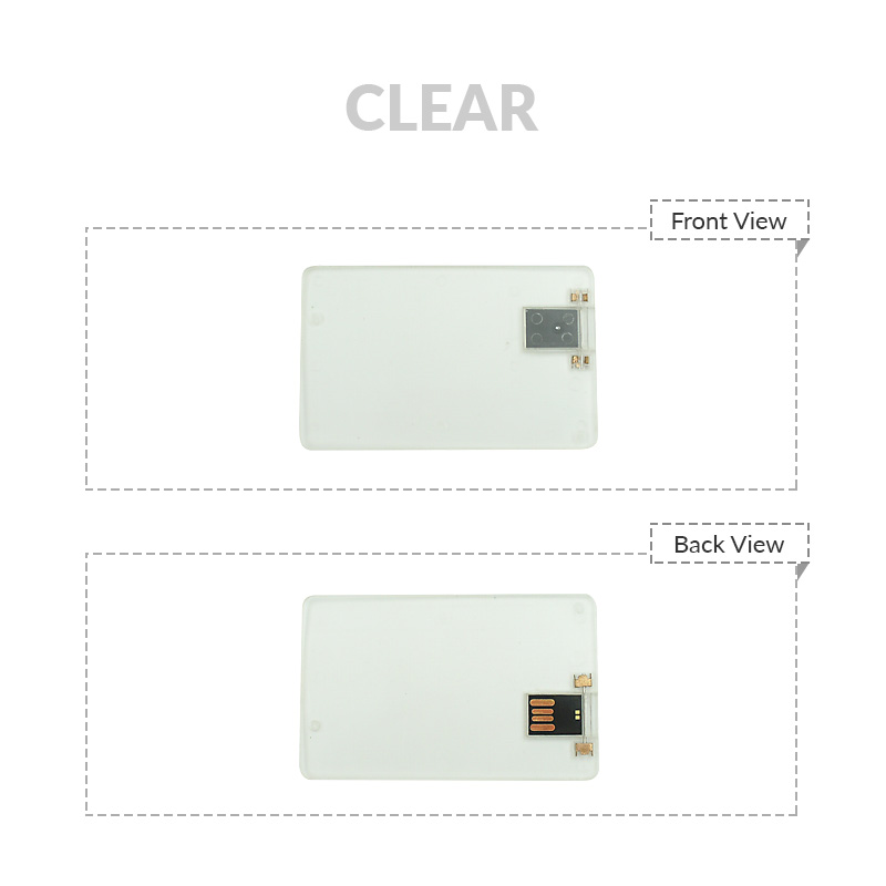 Translucent Credit Card USB Flash Drive, 64GB 2