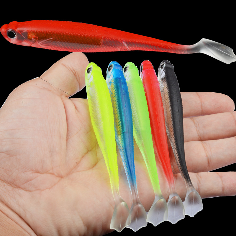 Fish Paddle Tail Swim baits Soft Fishing Lures for Bass Fishing 6
