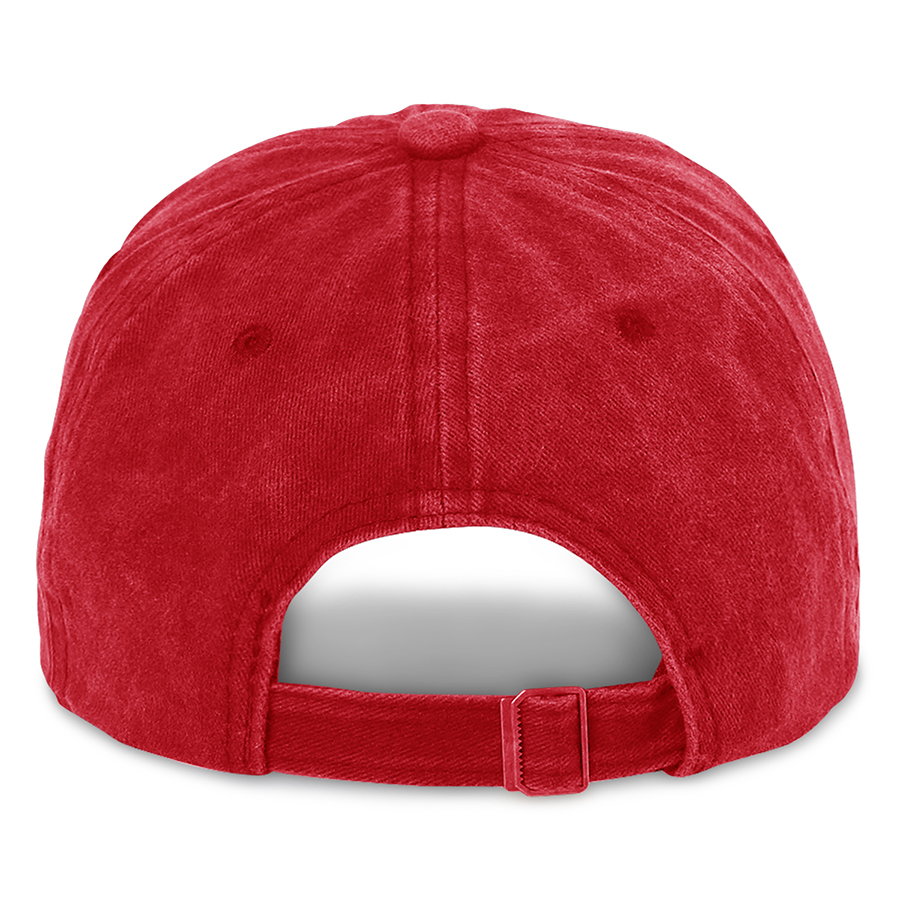 Stock Washed Cotton 6-Panel Baseball Cap w/ D-Ring Metal 24