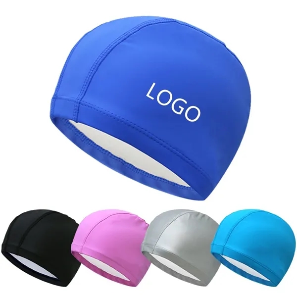Custom logo PU Coating Swimming Cap 5