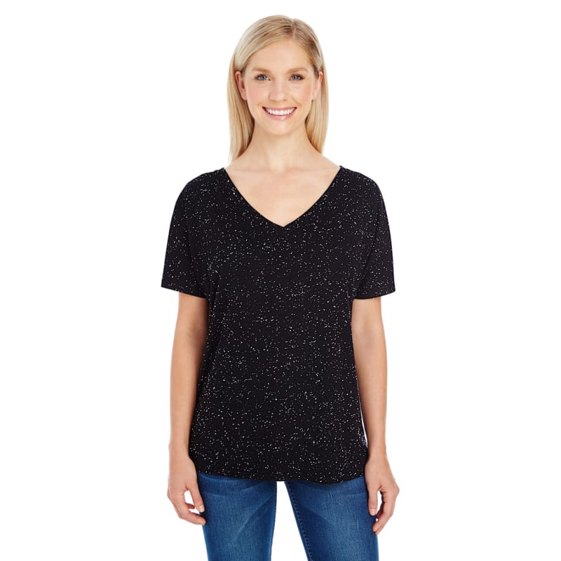 Threadfast Apparel Ladies' Triblend Fleck Short-Sleeve V-Neck T-Shirt 7