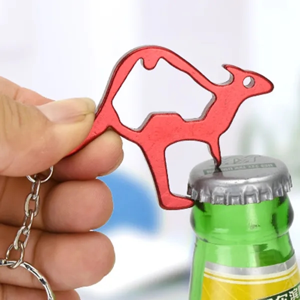 Kangaroo Shape Bottle Opener Keychains 3
