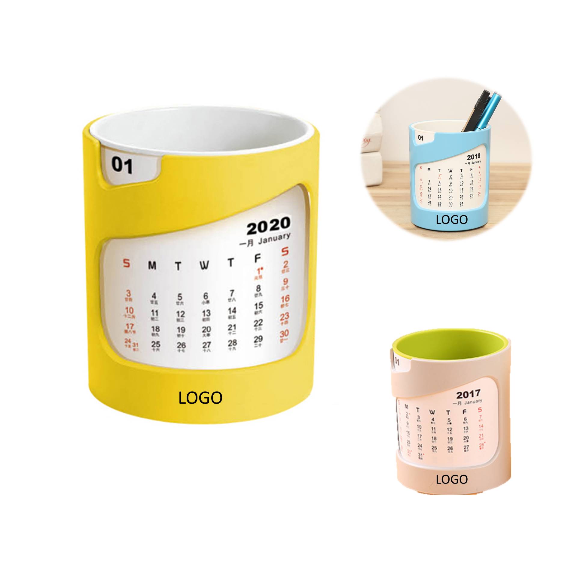 Multi-Function Pen Holder Desk Calendar 2