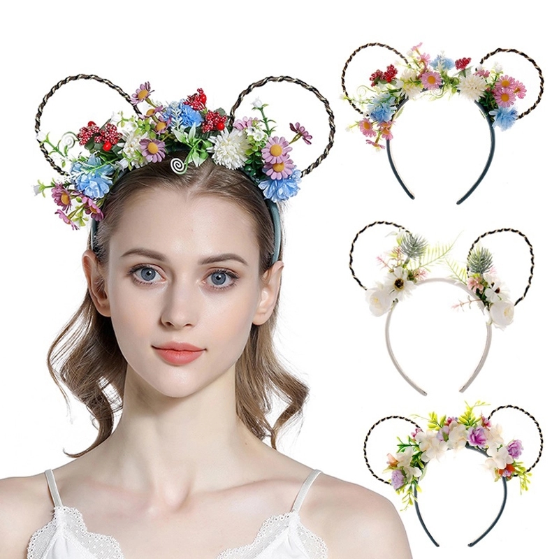 Micky-mouse Ears Flower Hair Hoop 2