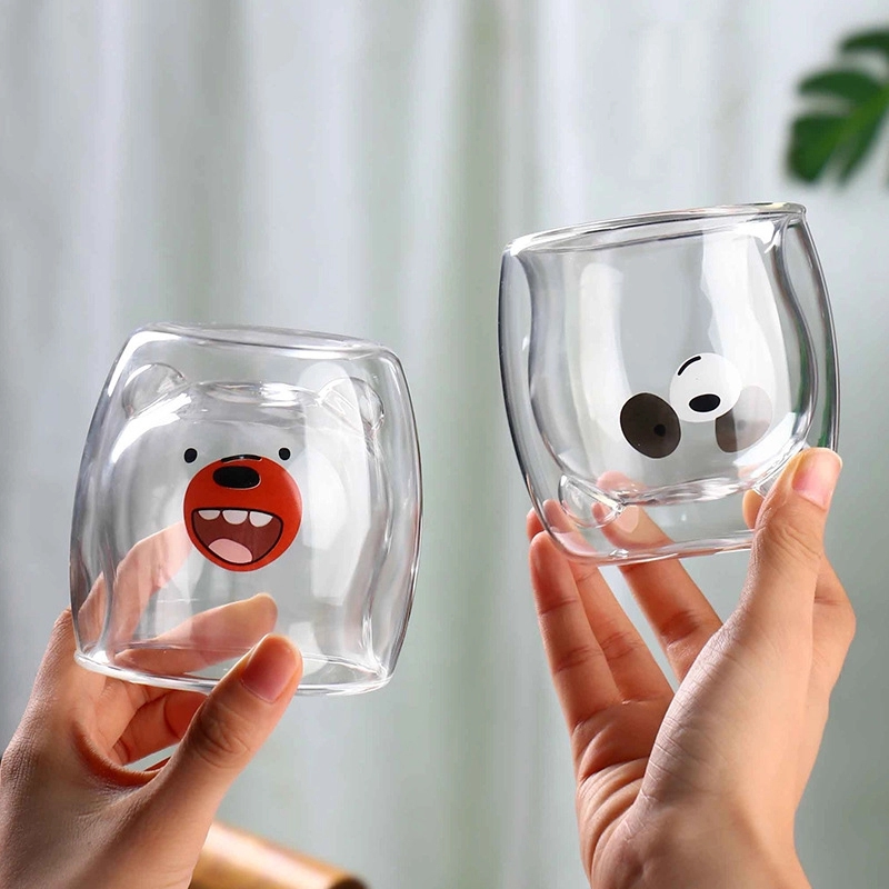 Custom 9 oz Double Wall Glass Mugs 2
