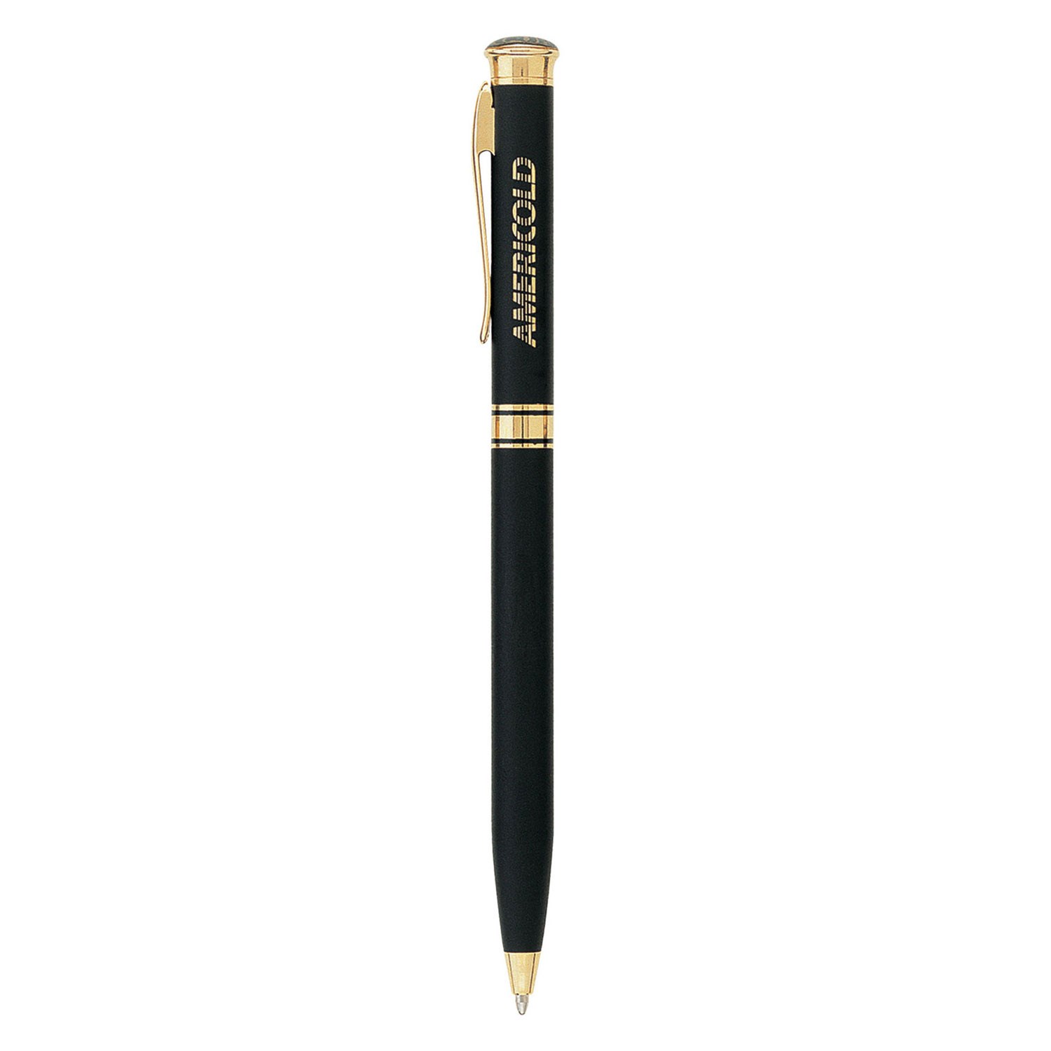 Solid Brass Ballpoint Twist Metal Pen - Black