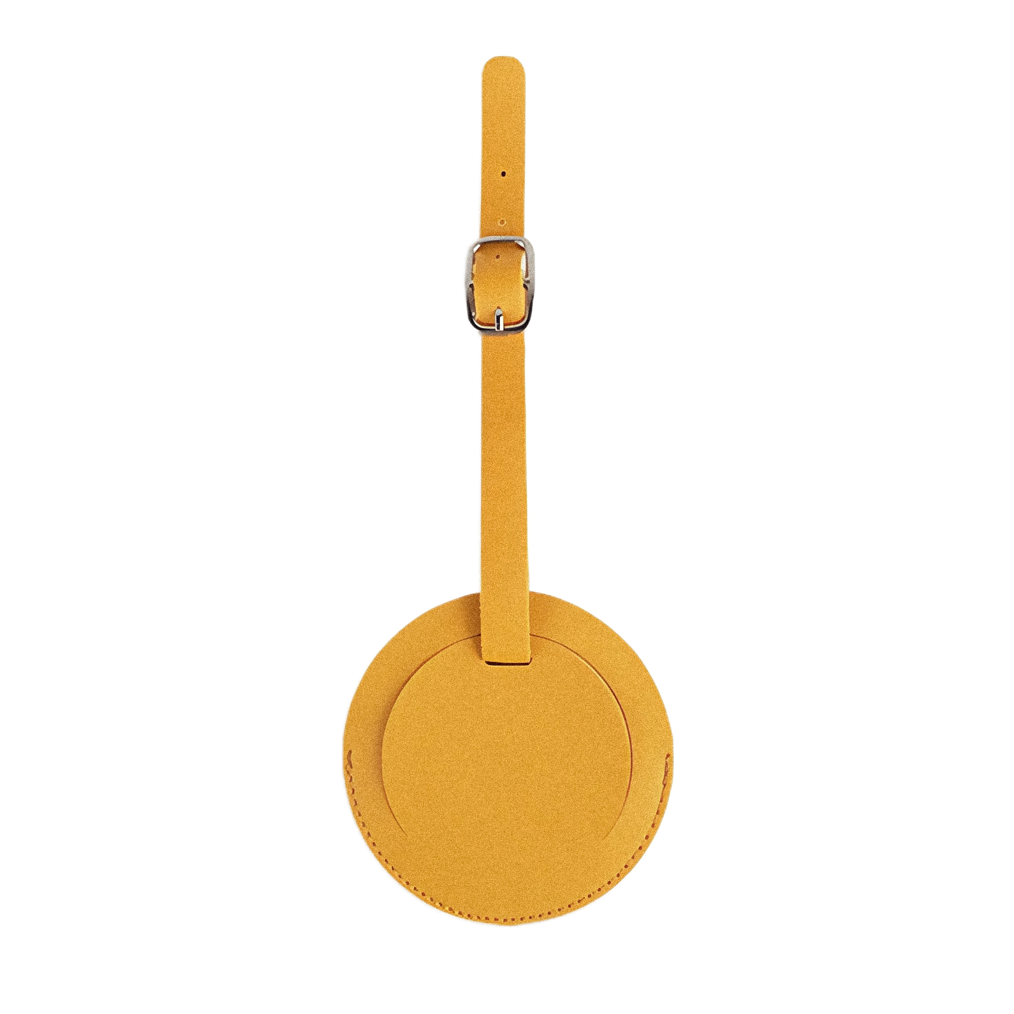 Round Thickened PU Leather Luggage Tag with Card 3