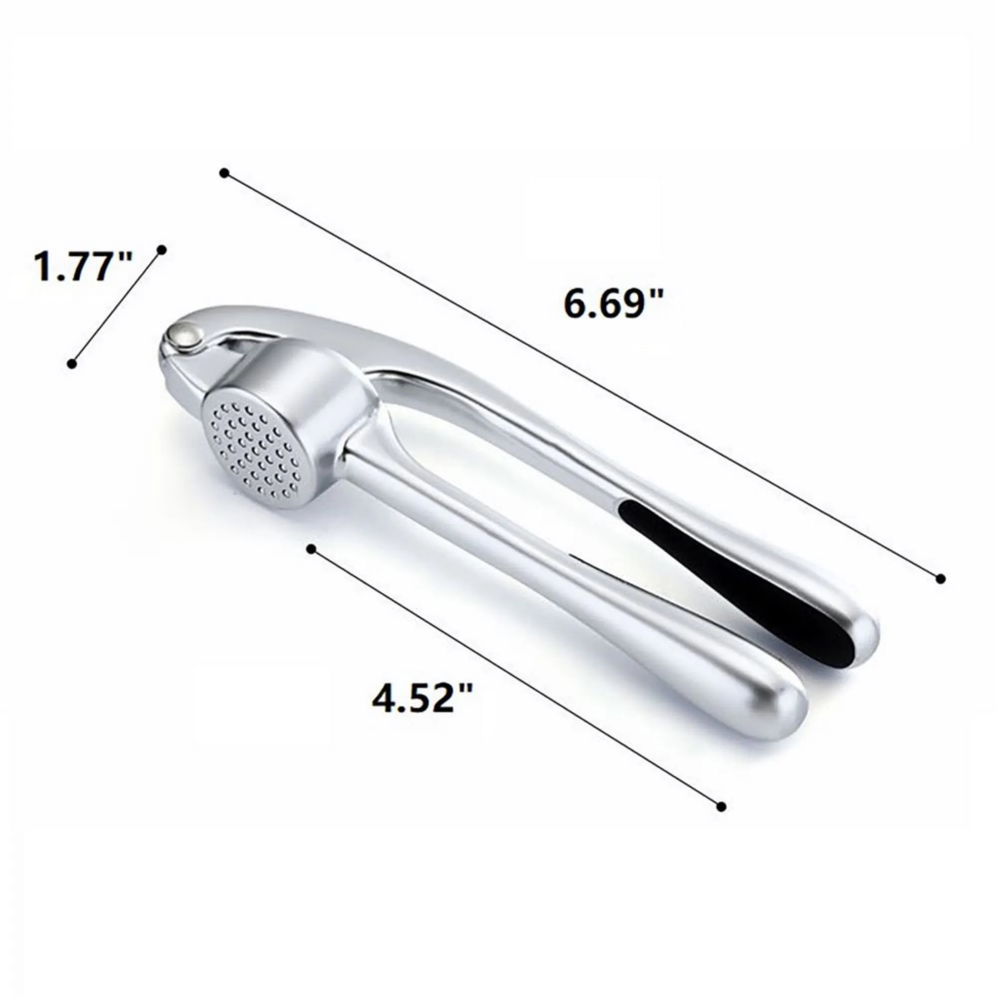 Zinc Alloy Garlic Press With Long-Handled 3