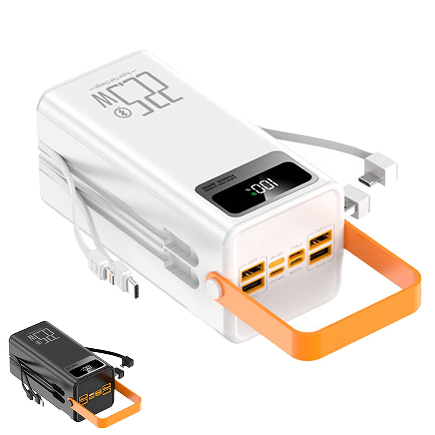 100000mAh Fast Charging Power Bank w/ Built-In Cable 3