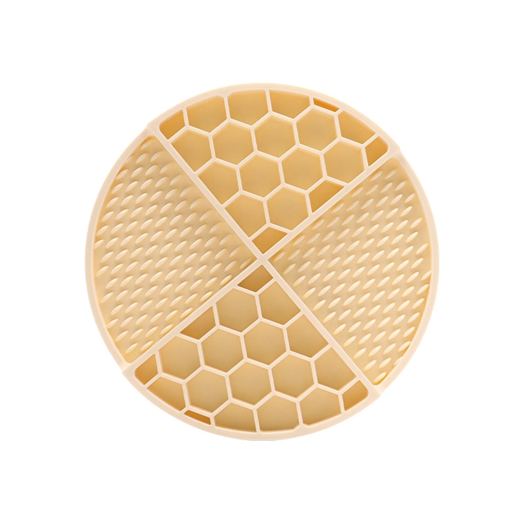 Round Honeycomb Silicone Slow Feeding Pet Lick Mat 6