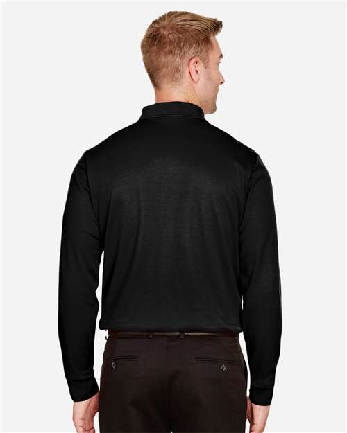 Men's Tall CrownLux Performance® Plaited Long Sleeve Polo - DG20LT 27