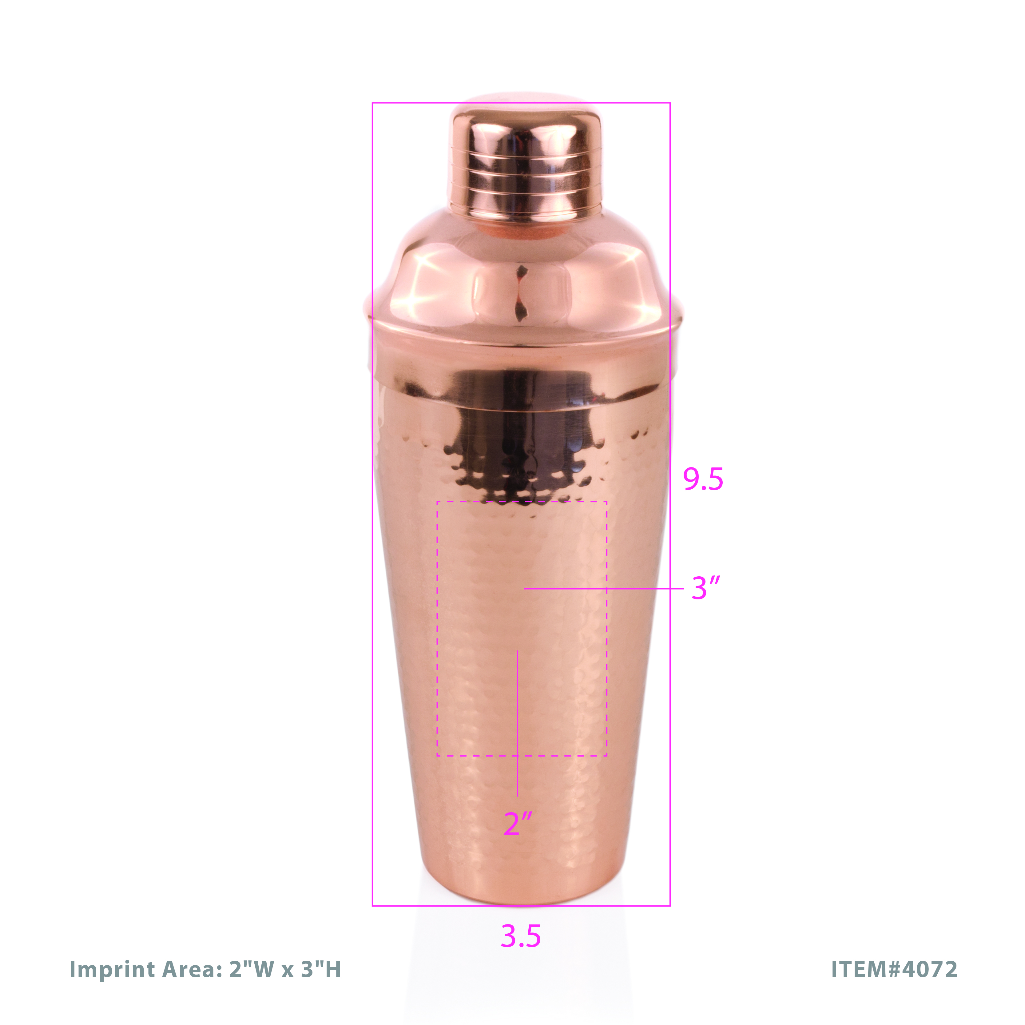 Twine Living® Hammered Copper Cocktail Shaker 5