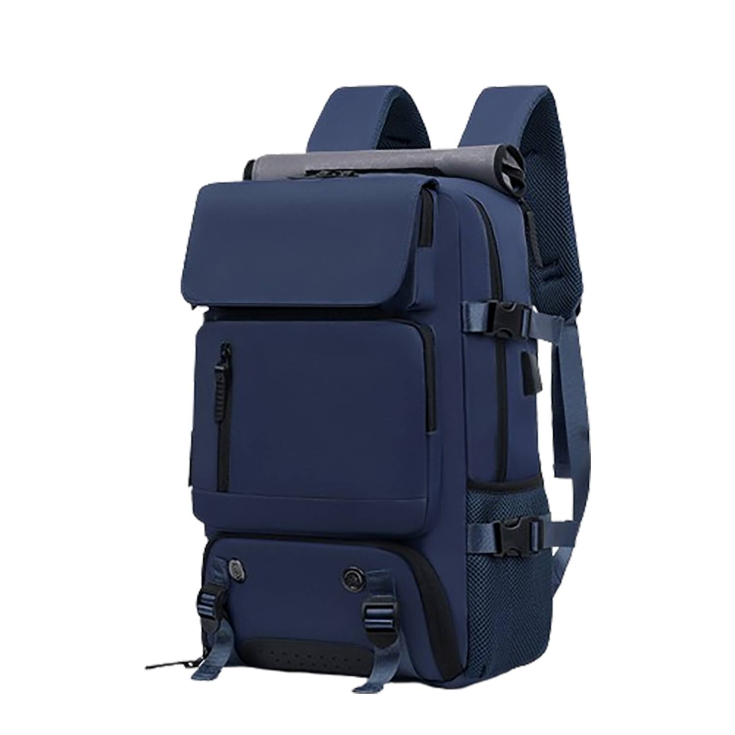 Waterproof Travel Nylon Backpack W/ Usb Port 4
