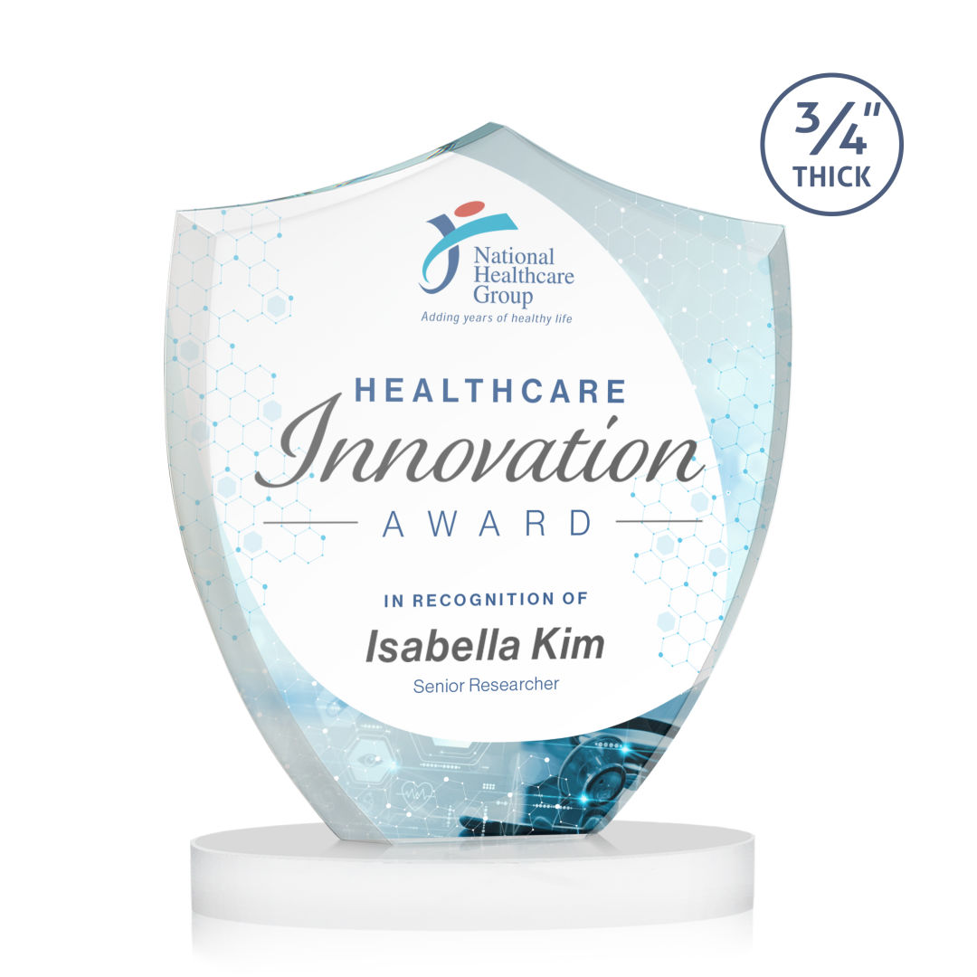 Scudo Shield VividPrint™ Award on Alberton Base - White 7