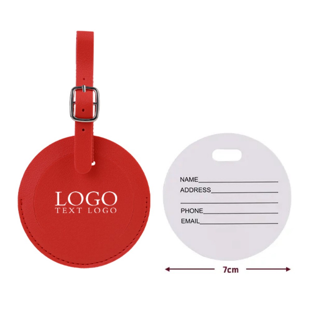 Round Flap Luggage Tags With Logo 4