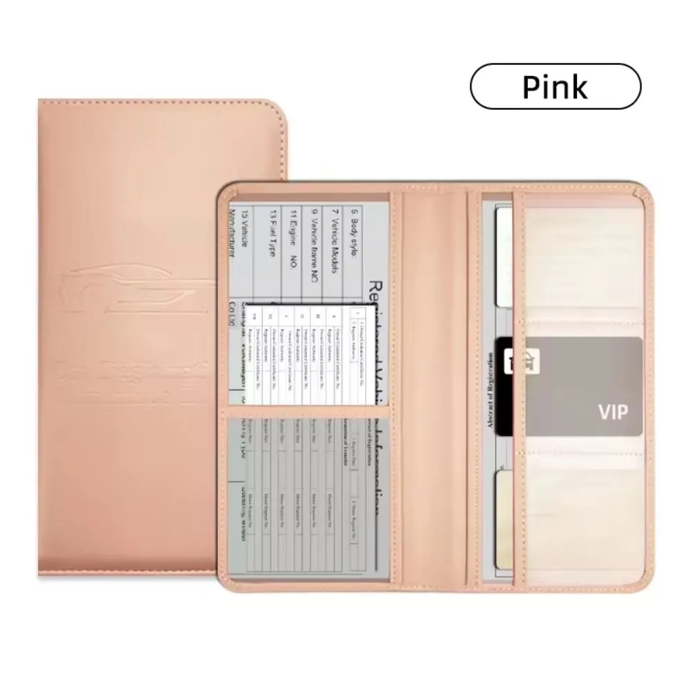 Leather Car Registration And Insurance Holder 6