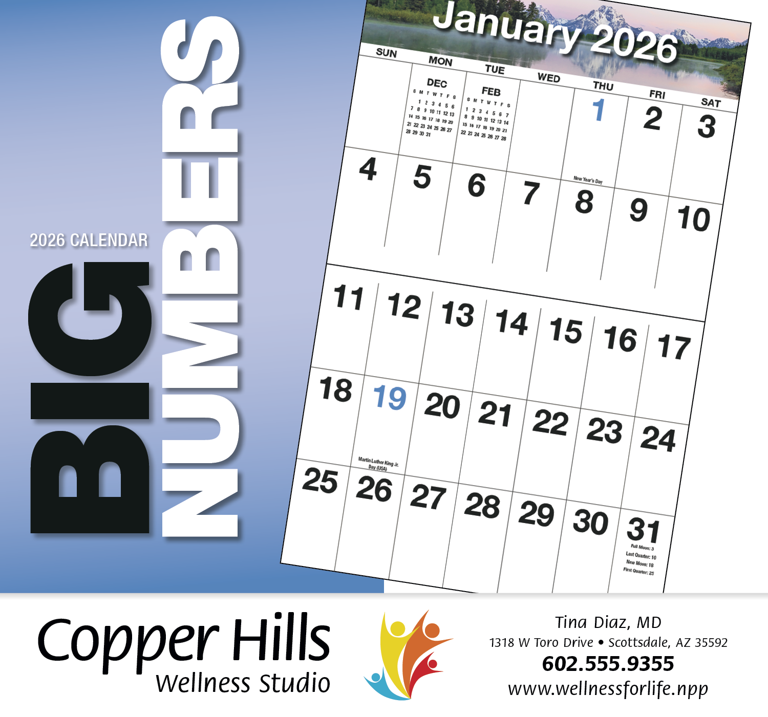 HotLine® Products Big Numbers Appointment Calendar - Stapled 40