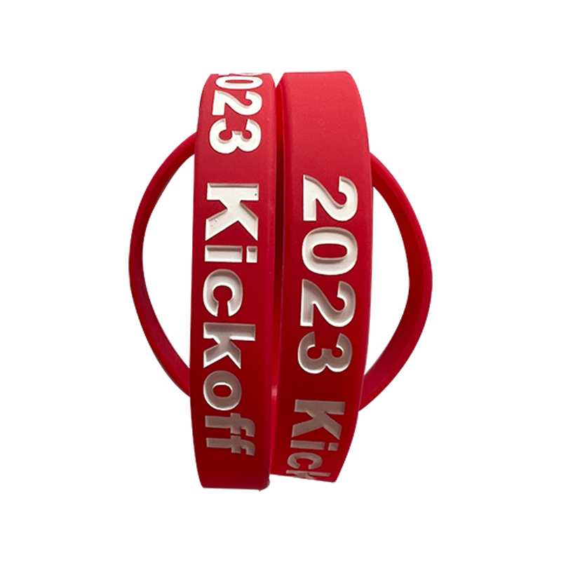 Debossed Color Fill Silicone Bracelet 2