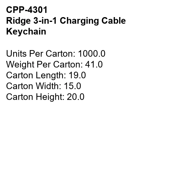 Ridge 3-in-1 Charging Cable Keychain 8