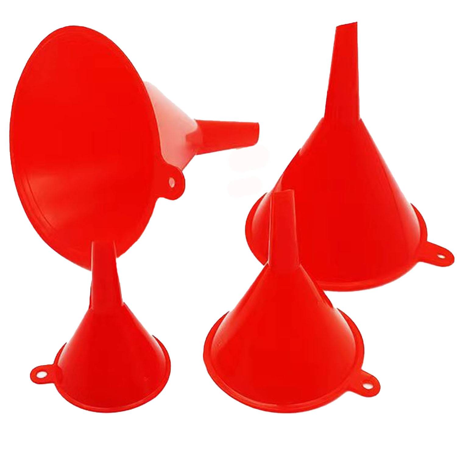 4 Piece Portable Car Use Plastic Oil Funnels Set 4