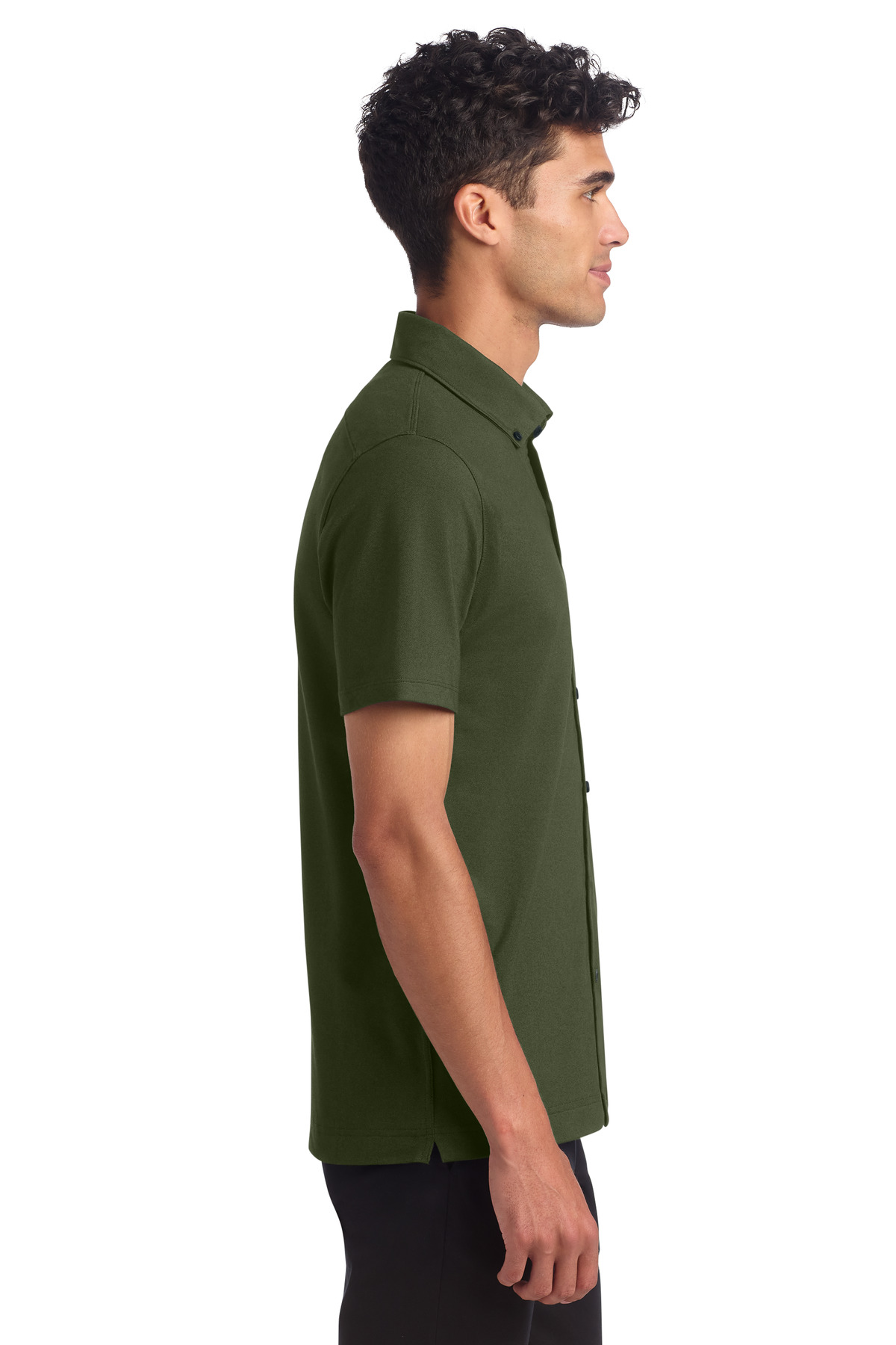 Mercer+Mettle Stretch Pique Full-Button Polo MM1006 24