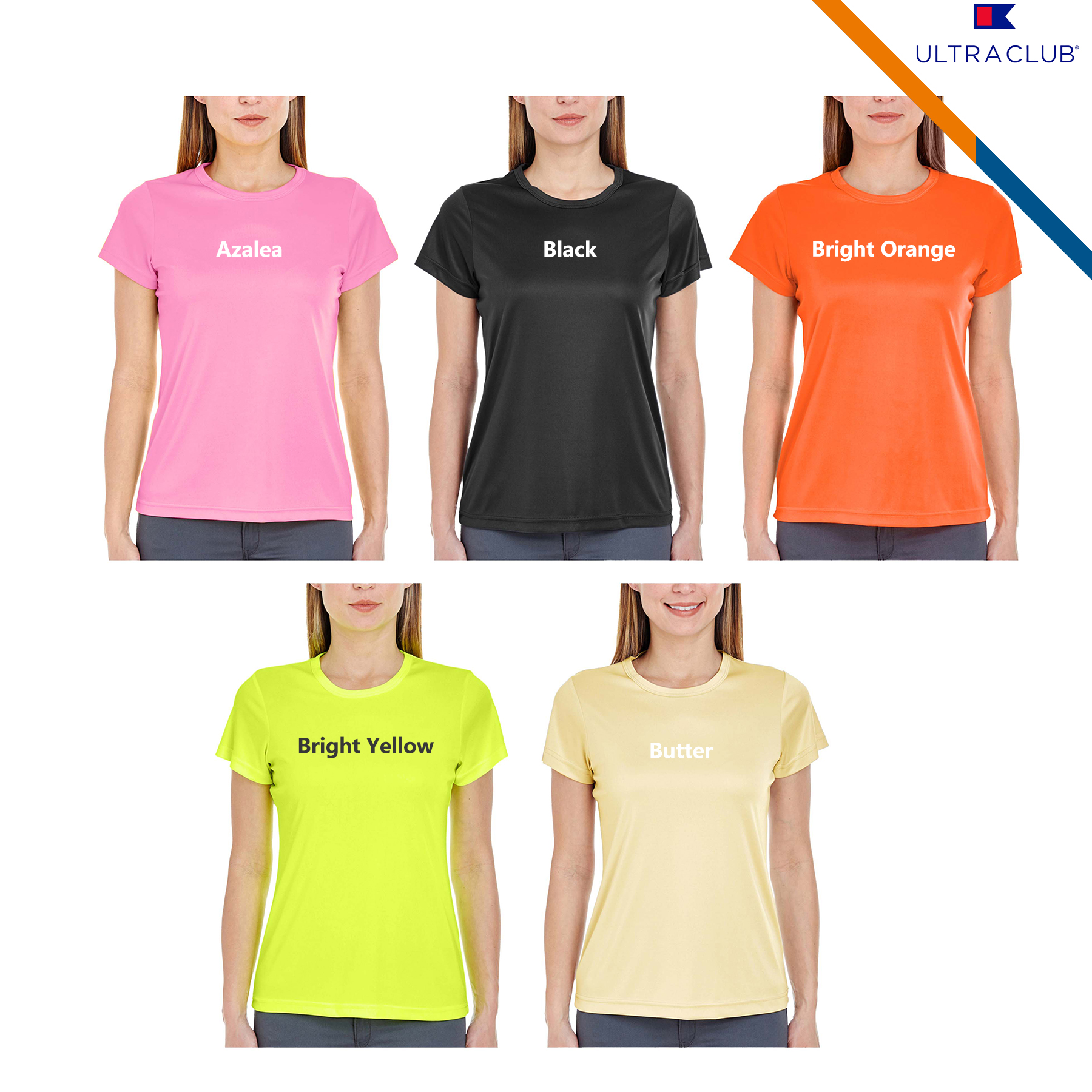 UltraClub® 4 oz Ladies' Cool & Dry Performance T-Shirts 7