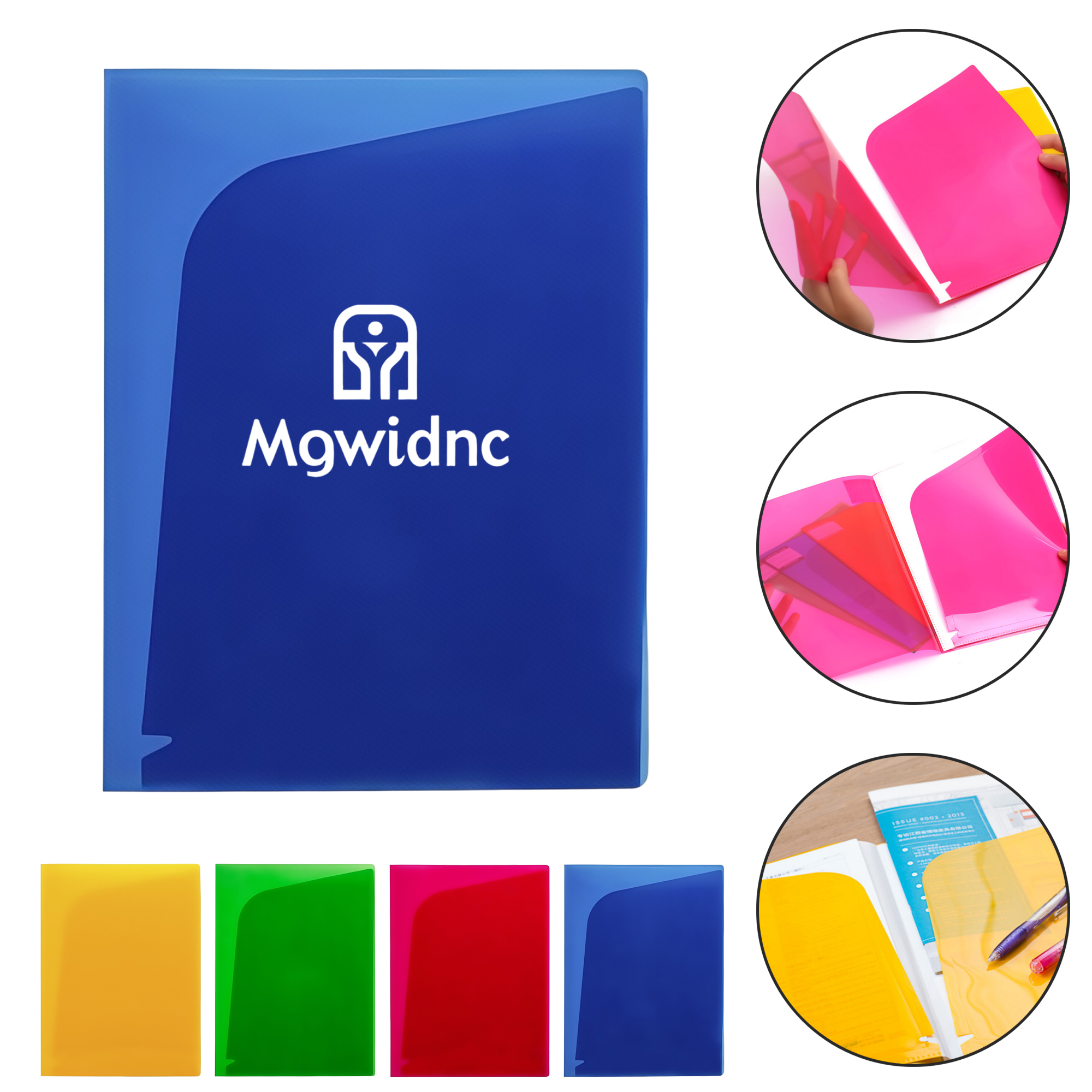 Multi-Page Document Protector with 6 High Clarity Slanted Cut Inner Pockets