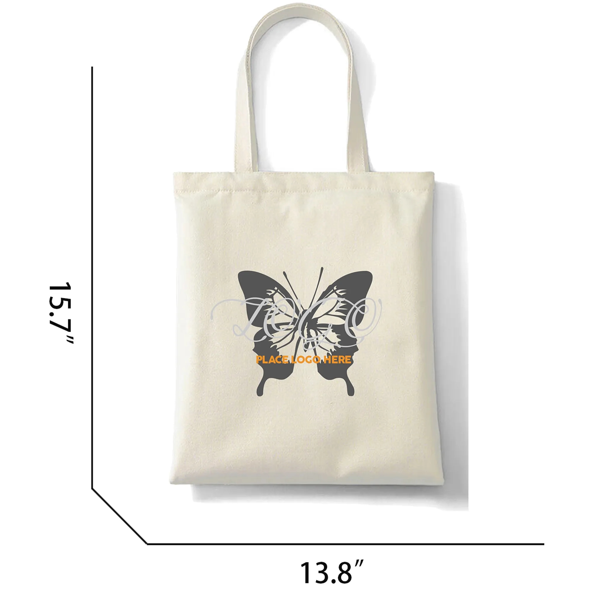 Reusable Canvas Grocery Tote Bags, custom tote bag with logo imprint 2