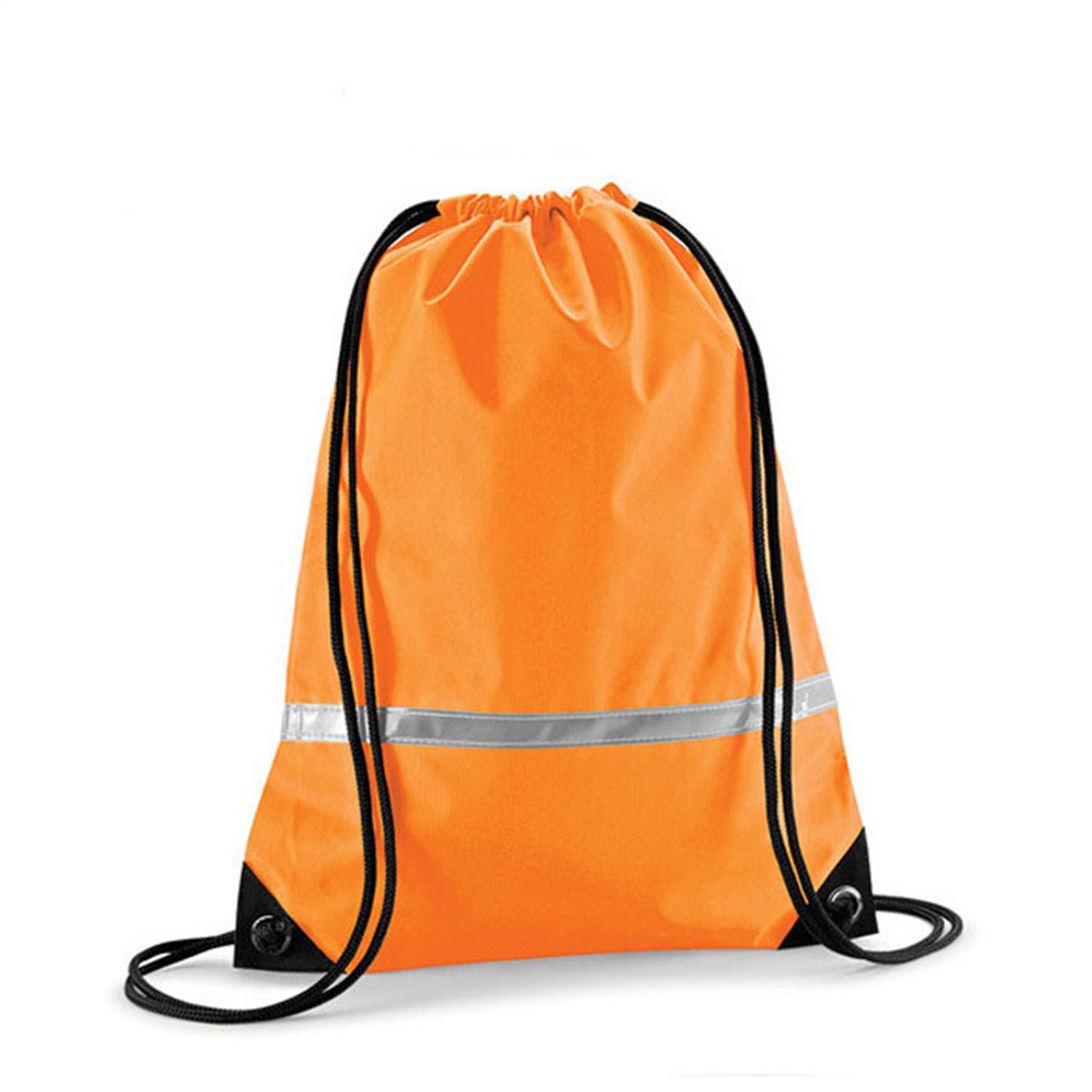 Reflective Custom polyester gym sport Drawstring Backpack 13