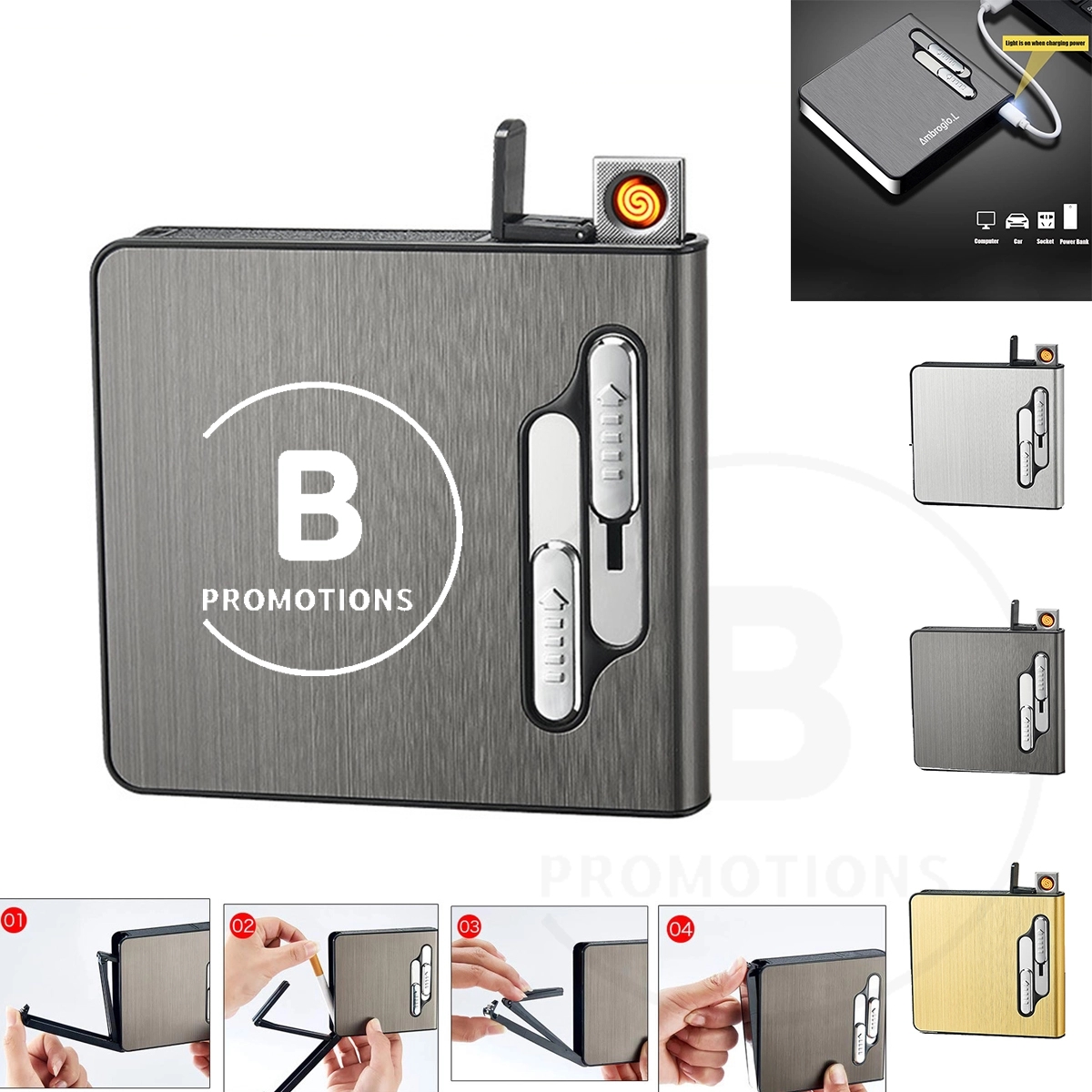 Electronic Lighter And Cigarette Box Tobacco Case 3