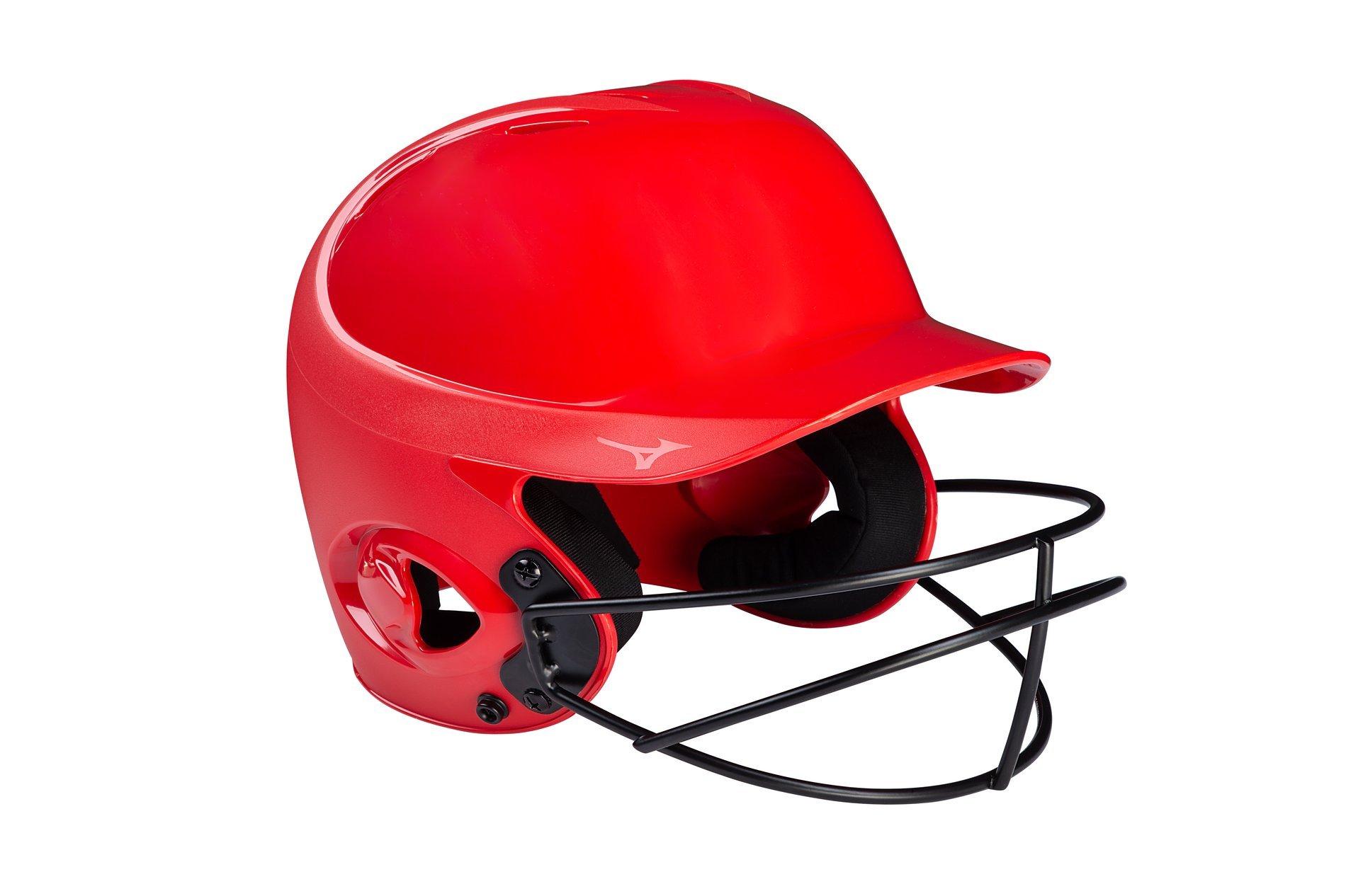 MVP Series Solid Batting Helmet with Fastpitch Softball Mask 10