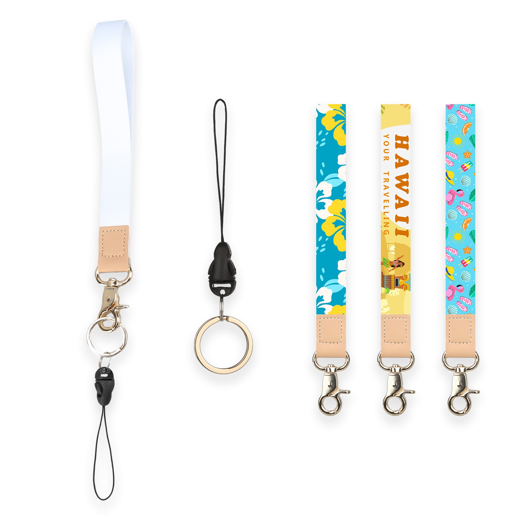 3/4'' W Lanyard Wristlet Holder With Detachable Keyring 1