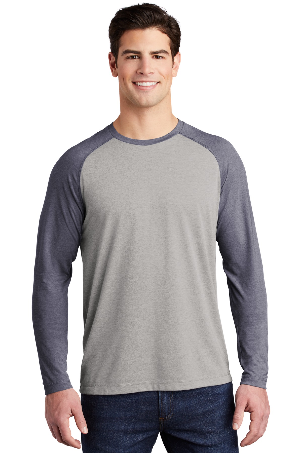 Sport-Tek® PosiCharge Long Sleeve Tri-Blend Wicking Raglan Tee 46