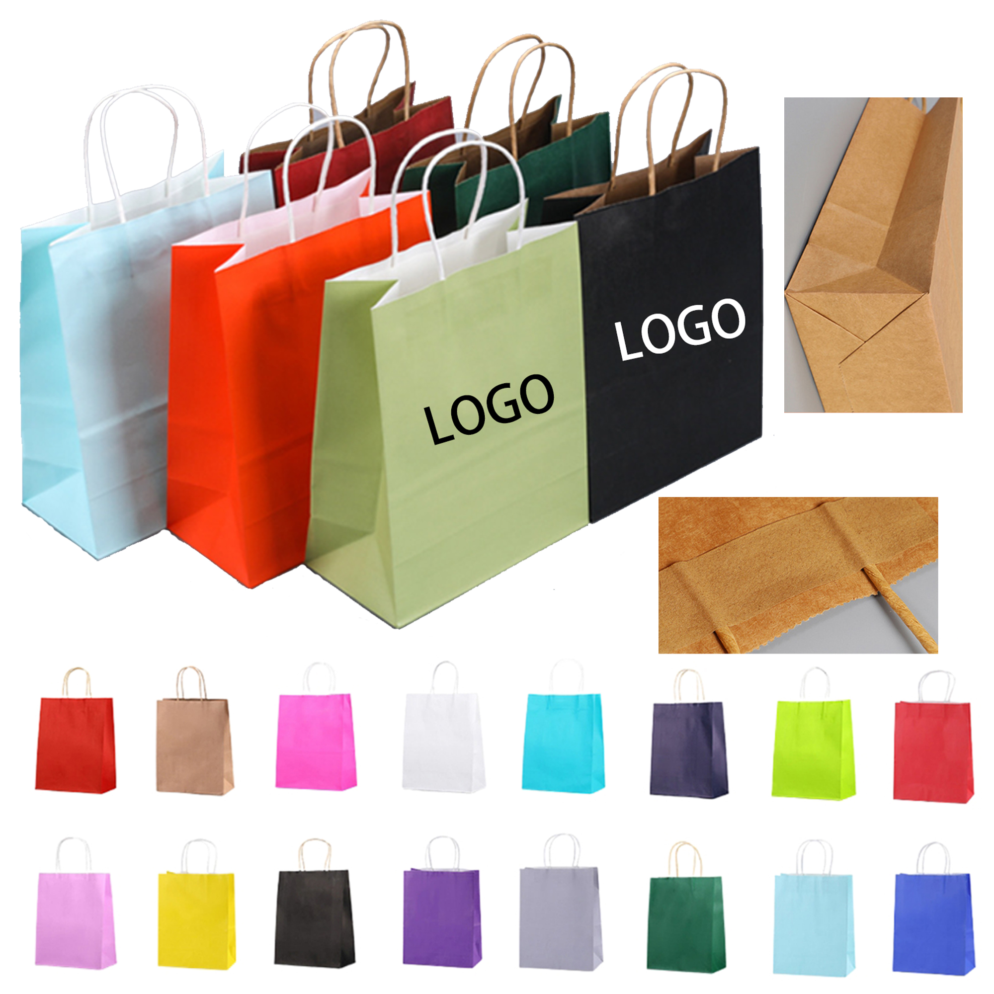 Customizable Kraft Shopping Bags 3