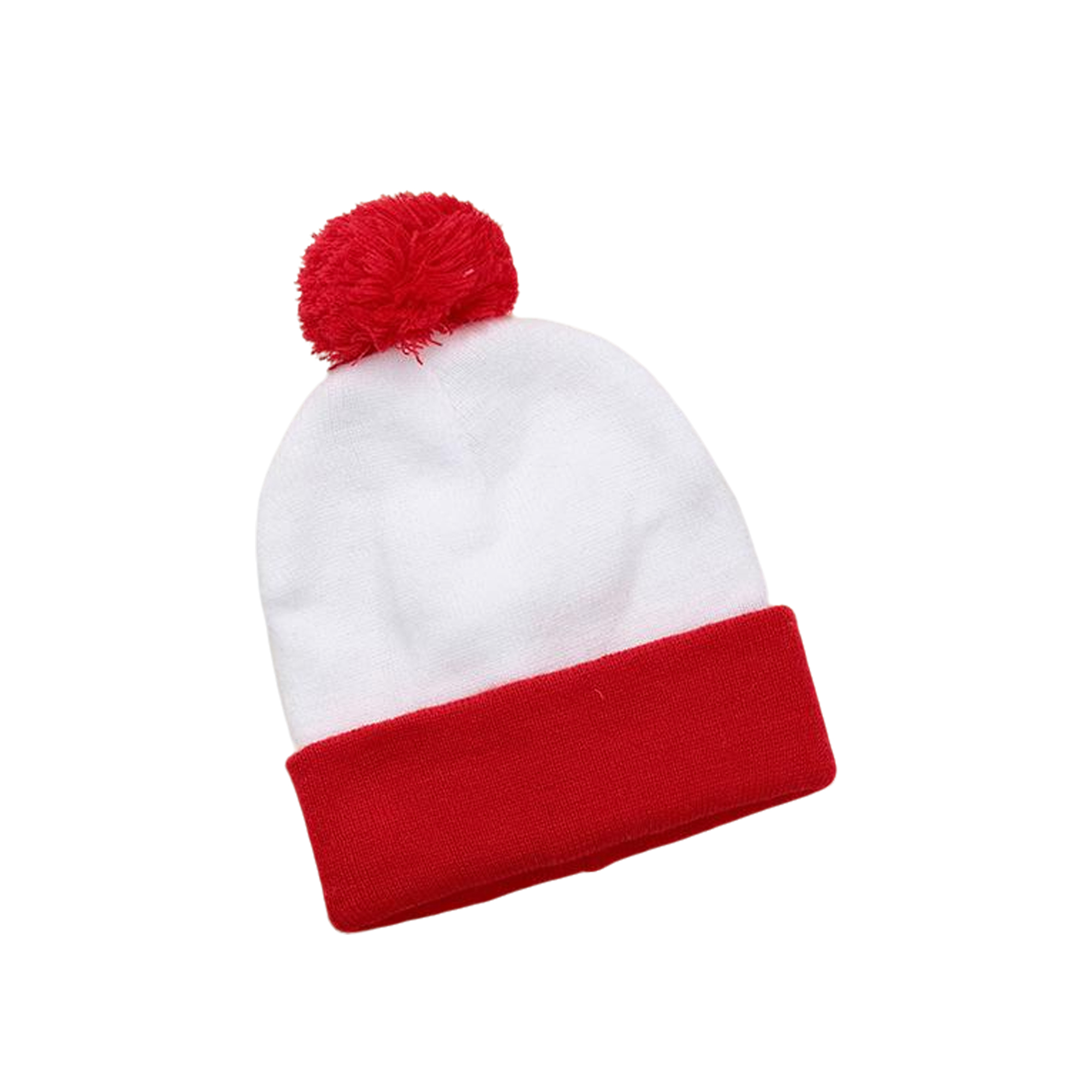 Holiday Color Block Knit Cap With Pom 5