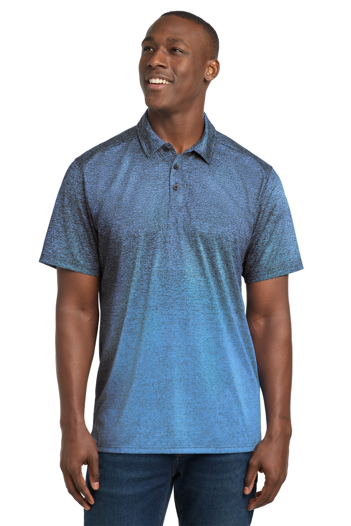 Sport-Tek Ombre Heather Polo. ST671 30